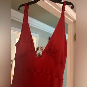 Roberto Cavalli rusty orange dress made with 100% Viscose